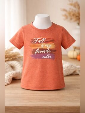 NWT Girls Short Sleeve Top Shirt Fall Favorite Season - Size 12-18 month